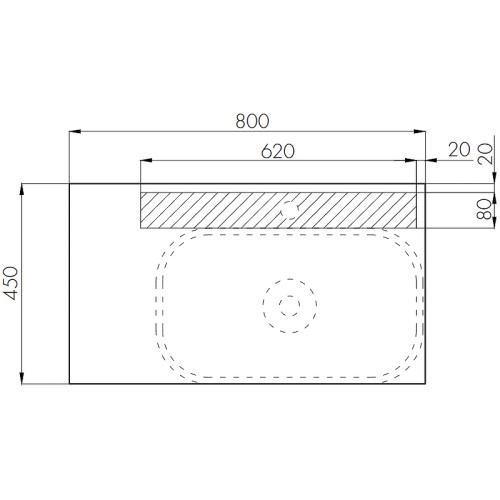Столешница под раковину Aquaton Мишель 80 с панелью, керамогранит, бежевый (1A277203MIX40)