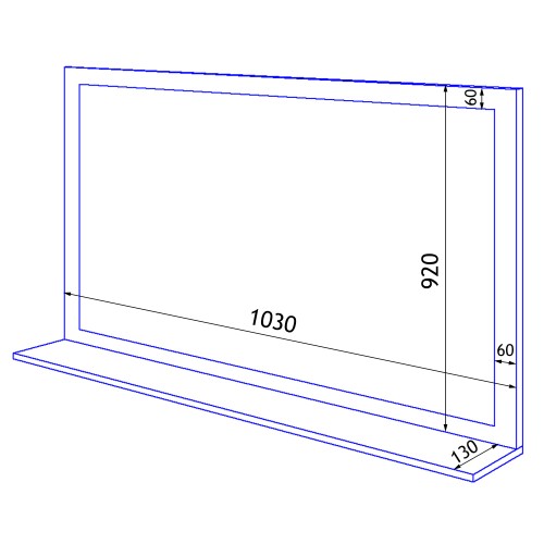Зеркало Loranto Пандора 1030х920 белое золото, массив Дуб (Зеркало)