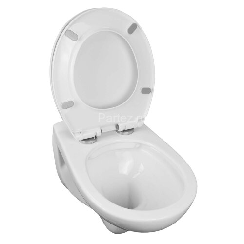 Унитаз подвесной Loranto Fredo 355х550х410 безободковый, с быстросъемным сиденьем микролифт (CS-WH80