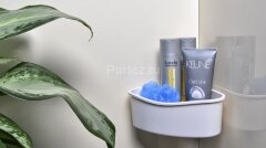 Полочка угловая Fixsen Grampus одноэтажная, белая (GR-3308)