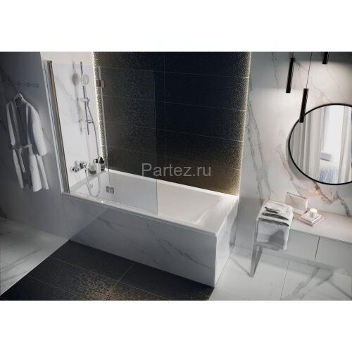 Шторка для ванны складная Roca CAPITAL 115х140 цвет профиля хром (7.M411.1.512.M)