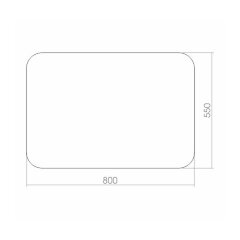 Зеркало AZARIO Шампань 800х550 c подсветкой и диммером, выключатель - датчик на движение (ФР-0000095