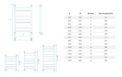 Полотенцесушитель электрический Маргроид Лесенка &quot;Вид 10&quot; без полки 100х50 подключение справа, хром