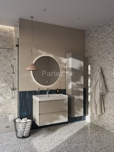 Шкаф - колонна Roca Ona 1750 подвесная, бежево-серый матовый (A857635510)