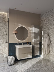 Шкаф - колонна Roca Ona 1750 подвесная, бежево-серый матовый (A857635510)