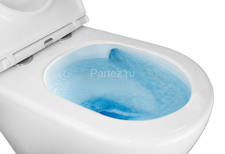 Унитаз приставной Azario Grado 365х570х410 безободковый, смыв "Торнадо", в комплекте с быстросъемным