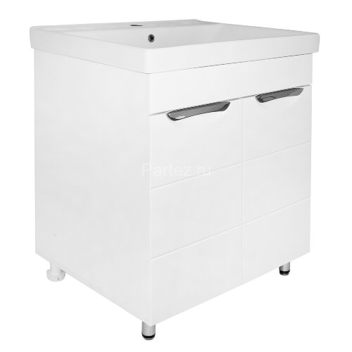 Комплект тумба Стиль- 70 "Соло" 700х470х890 напольная, фрезерованнй фасад, с раковиной Tempo 70 (CS0