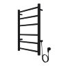 Полотенцесушитель электрический AZARIO PARMA 400/600 6 секций, диммер справа, черный (AZ10846B)