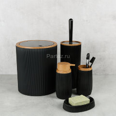 Стакан для зубных щеток Fixsen Black Boom пластик, черный (FX-411-3)