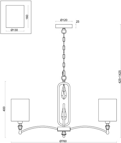 Подвесная люстра Freya FR1007PL-07BS