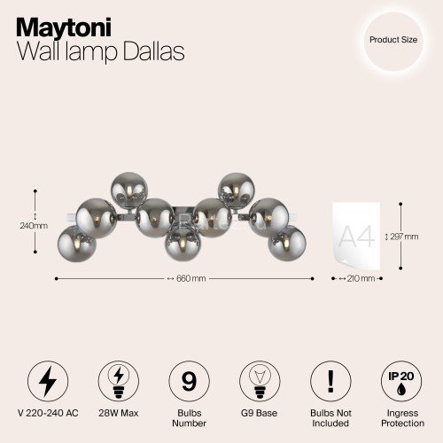 Настенный светильник Maytoni MOD547WL-09CH