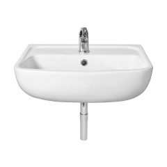 Раковина подвесная Santek "Лонги-55" 550х420х195 фарфор, 1 отверстие под смеситель, белая (1.WH50.1.