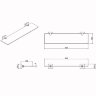 Полка AZARIO RINA стеклянная 52 см (AZ-87003)