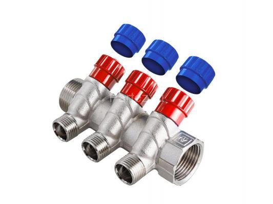 Коллектор с регулирующими вентилями 3/4"х4х1/2"НР VALTEC