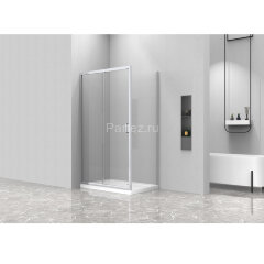 Душевое ограждение Azario ALTON 1200х800х2000, БЕЗ ПОДДОНА, прозрачное стекло 6 мм, цвет профиля серебро (AZ-NAC1131 L 1200)