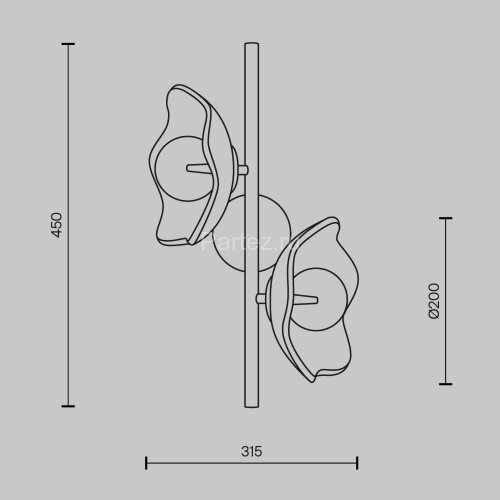 Бра Maytoni MOD207WL-02BS