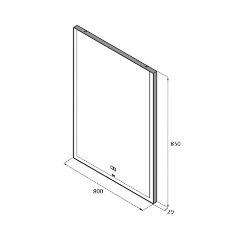 Зеркало Roca ANETO 800х850, LED-подсветка, система антизапотевания