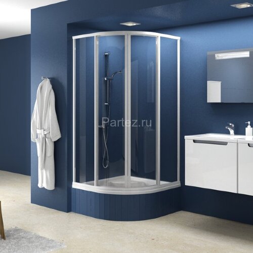 Душевой уголок Ravak Supernova SKCP4-90 Sabina, профиль белый, цвет стела "Иней на стекле"