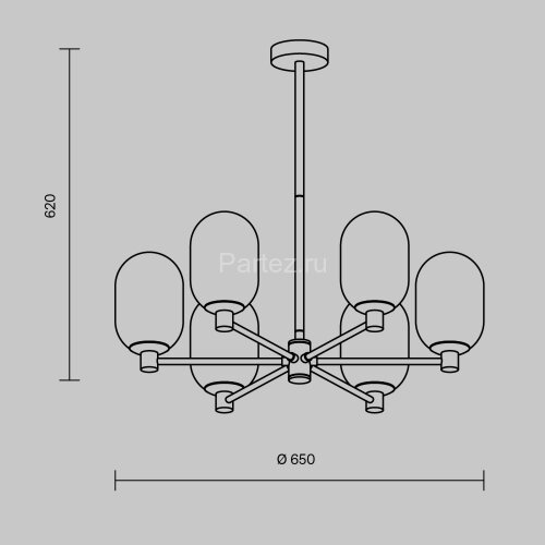 Потолочная люстра Freya FR1012PL-06BS