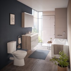 Унитаз-компакт напольный Vitra Norm Fit 355х650х780, сиденье дюроплатс с микролифтом, белый (9844B09