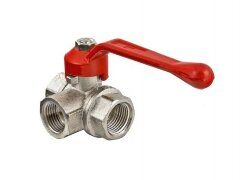 Кран шаровой трехходовой тип L 3/4&quot; ВР рыч. VALTEC