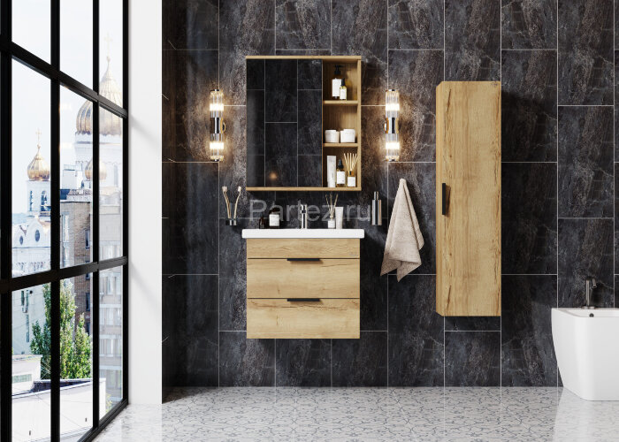 Пенал подвесной Onika Легран 30.10 Универсальный, Дуб галифакс (403068)