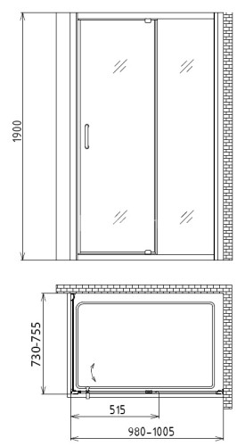 Душевой уголок Gemy Sunny Bay S28191A-A75