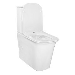 Унитаз-компакт Azario VELISE 355х625x810 напольный, безободковый в комплекте с быстросъемным сиденье