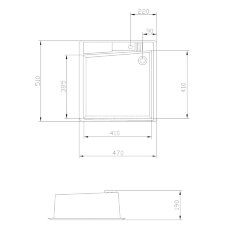 Кухонная мойка AQUATON Парма 510х470х175мм., цвет жемчуг (1A713032PM240)