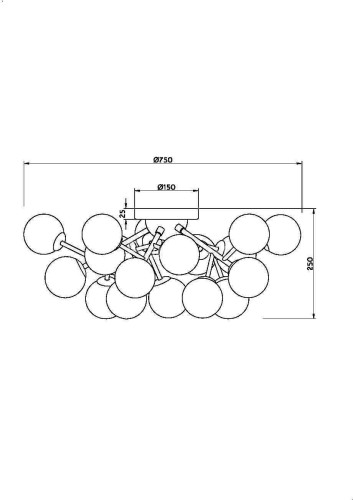 Потолочная люстра Maytoni MOD545CL-20B