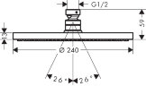 27623000 Raindance S Верхний душ 240 1jet P PowderRain
