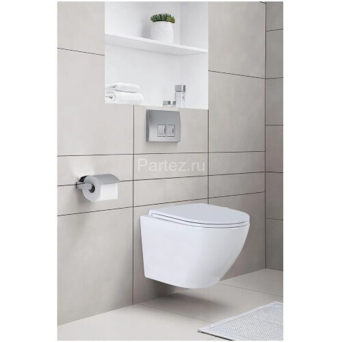 Унитаз подвесной Azario Grado 490х370х360 безободковый с быстросъемным сиденьем микролифт (AZ-0046 -