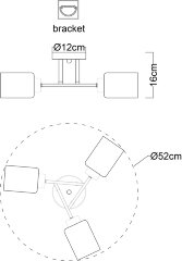 Потолочная люстра Arte Lamp A1547PL-3BK