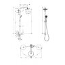 27224000 Croma 220 Showerpipe Reno, поворотный держатель 400 мм, ½’