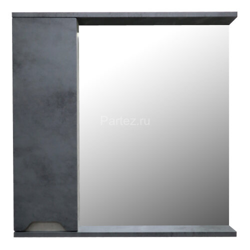 Зеркало-шкаф Loranto Florena 70 700х135х600 левый, темный бетон (CS00090036)
