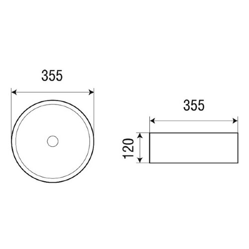 Раковина Azario 355х355х120 накладная, цвет мраморный матовый (AZ-3134 ST)