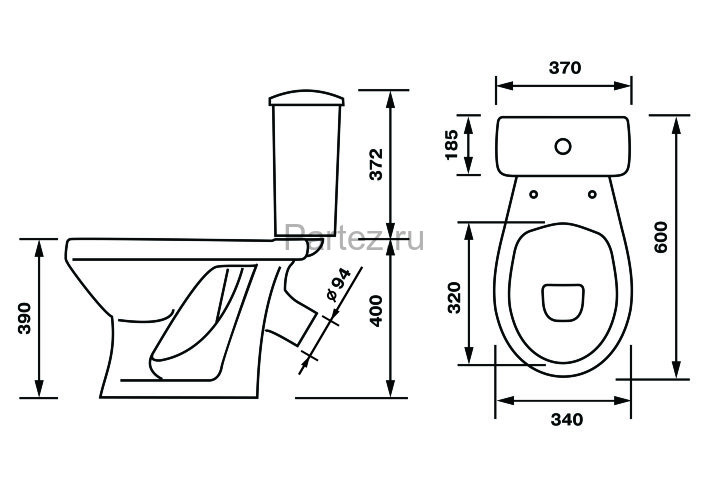 Унитаз-компакт Суперкомпакт А Стандарт, сиденье полипропилен, серый (44970130422)