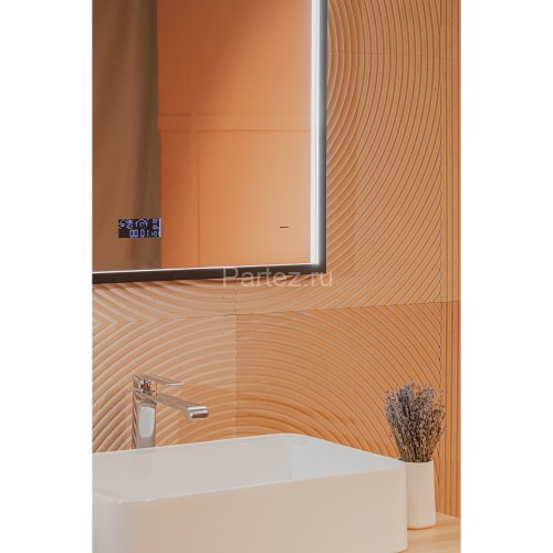 Зеркало AZARIO Эдисон - МЕТЕО 900х650 с подсветкой, бесконтактный сенсор с функцией диммера, погодны