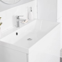 Комплект тумба Итана ICON 80 (800х451х588) подвесная, с раковиной CLARISSA 80, белый глянец (CS00090