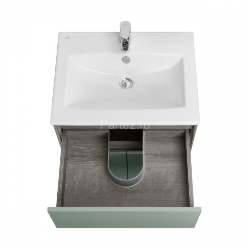 Тумба под раковину Aquaton Форест 60 см универсальный монтаж, дуб рошелье/сумеречный голубой (1A2782