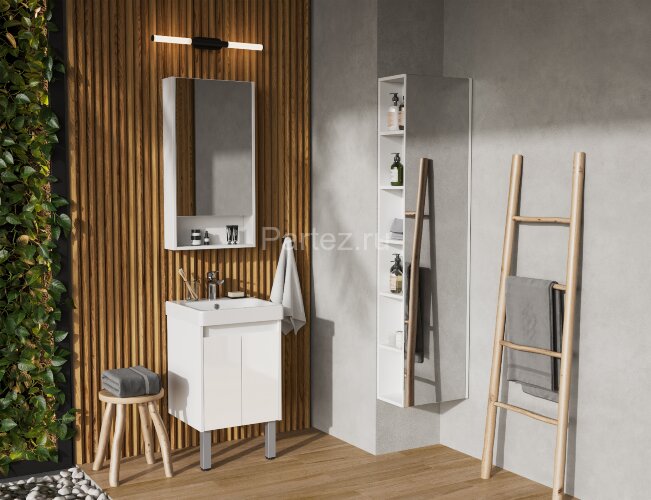 Тумба под раковину AQUATON Сканди 45 Doors универсальная, белый (1A278701SD010)