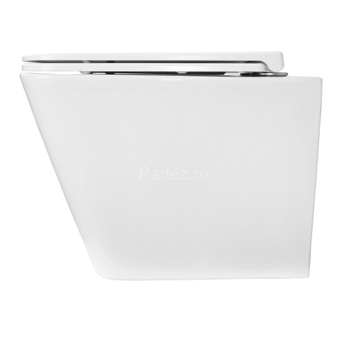 Унитаз подвесной Azario PRO 490х345х355 безободковый, в комплекте с быстросъемным сидением микролифт