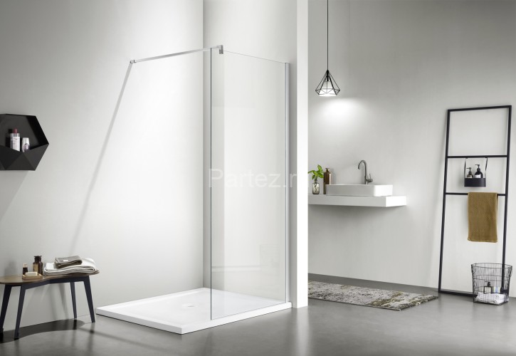 Душевая перегородка Azario CHICAGO Walk-in 1100x1950 прозрачное стекло 8 мм, цвет профиля серебро (AZ-NAR6310 1100)