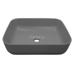 Раковина-чаша Creo Ceramique 500х400х140 накладная, прямоугольная, керамика, серый матовый (PU4200SG