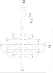 Подвесная люстра Divinare 8030/02 LM-30
