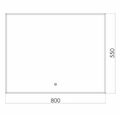 Зеркало AZARIO Алмина 800х600, c подсветкой и диммером, сенсорный выключатель (LED-00002256)