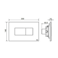 Кнопка смыва Oli KARISMA пневматическая, двойная, пластик, белый (CG27000018064)