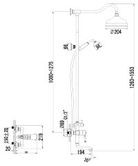 Смеситель Lemark Villa LM4862B для ванны и душа