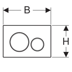 Кнопка смыва Geberit Sigma 20, двойной смыв,белый матовый
