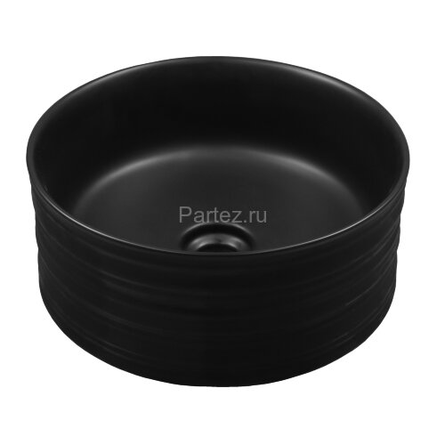 Раковина-чаша Azario 410х410х180 накладная, круглая, черный матовый (AZ-3272-MB)